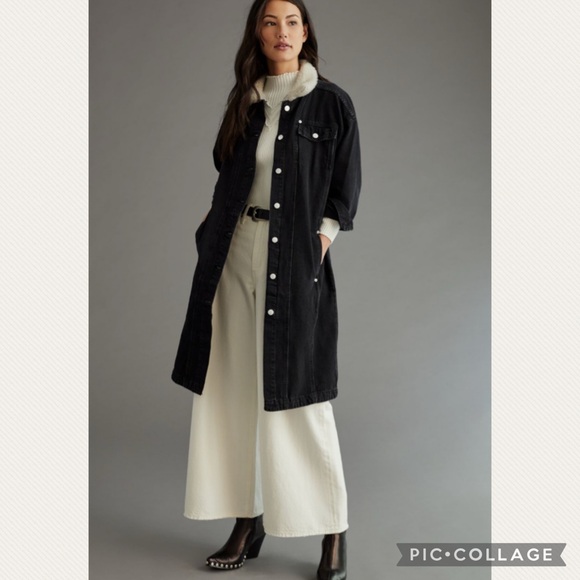 :Price Firm: Anthropologie Pilcro Sherpa-Collar Denim Jacket - Picture 2 of 9